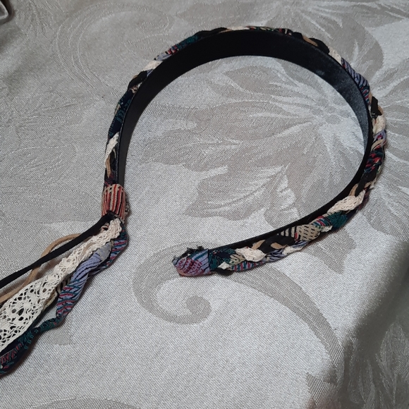 Boho Braided\Feathered Hairband with Tails - Picture 4 of 8